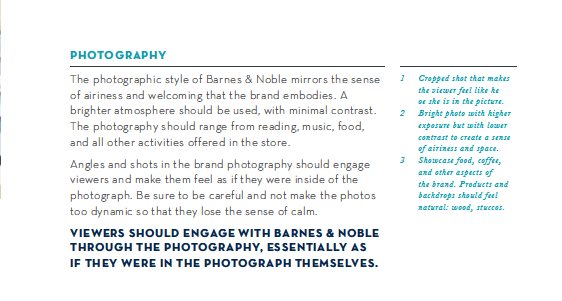 Barnes and Noble Photography Specifications