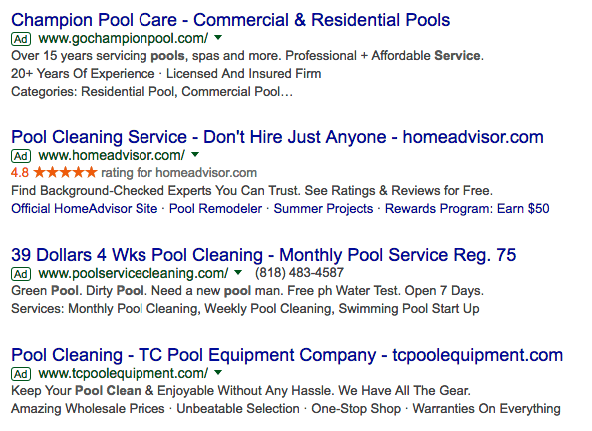 pool cleaning google search