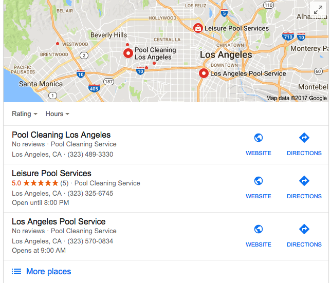 local searches on google