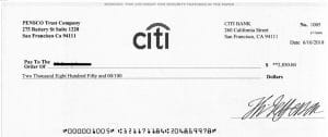 Fake CITI Cashier's check