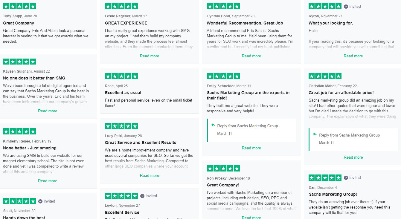 Trustpilot Reviews Sachs Marketing Group