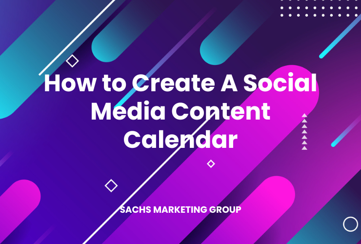 Abstract background with text "How to Create a Social Media Content Calendar"