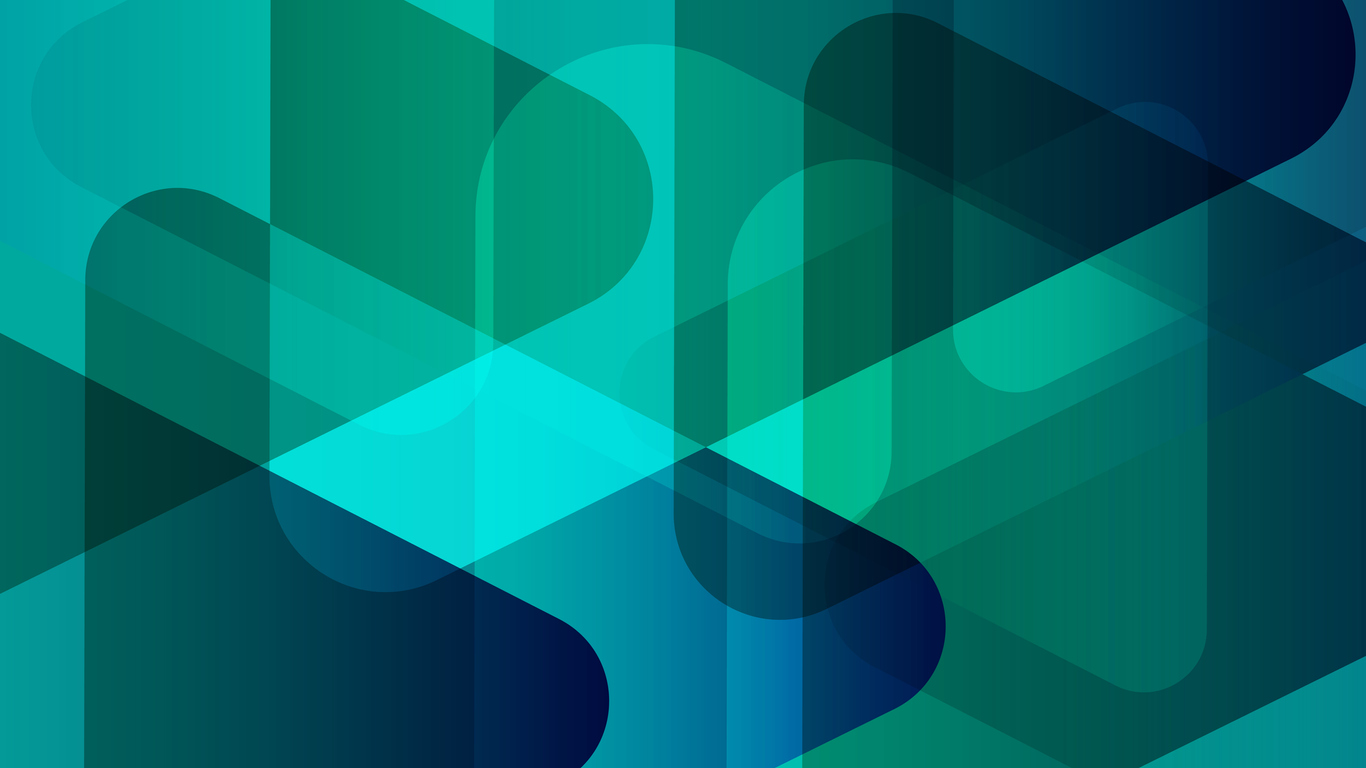 abstract illustration teal shapes
