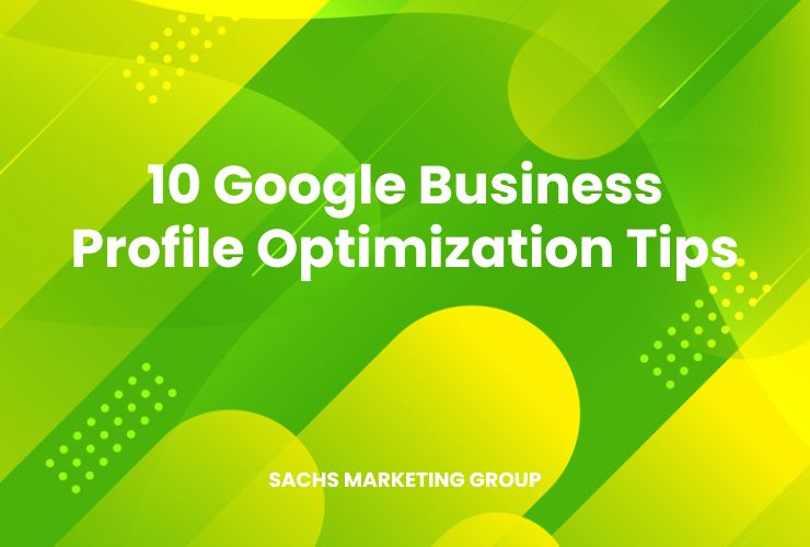 illustration with text "10 Google Business Profile Optimization Tips"