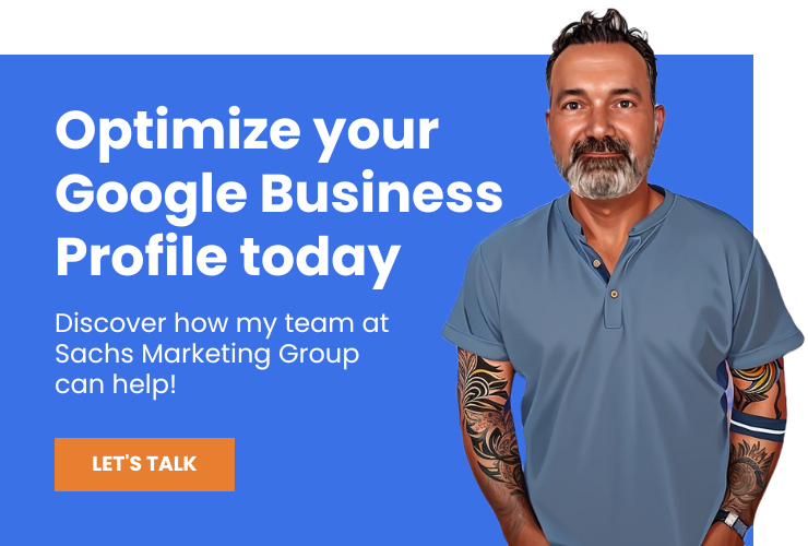 Eric Sachs with text "google business profile today"