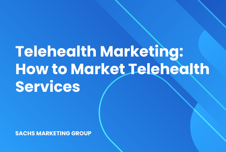 Illustration with text "Telehealth Marketing: How to Market Telehealth Services"