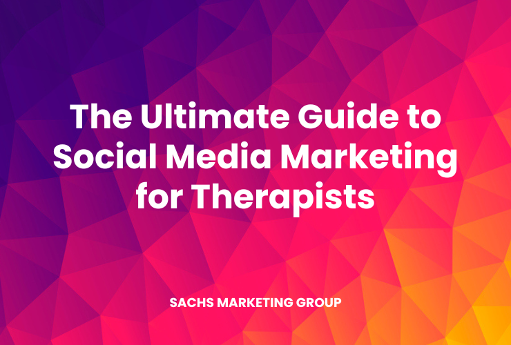 abstract with text "The Ultimate Guide to Social Media Marketing for Therapists"