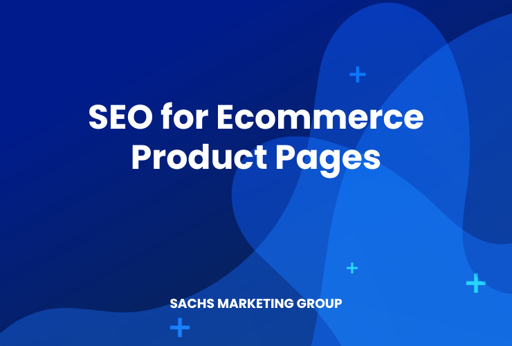 illustration with text "SEO for Ecommerce Product Pages"