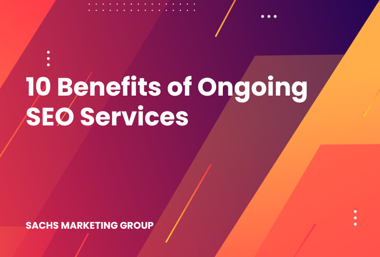 orange-purple bg with text "10 Benefits of Ongoing SEO Services"