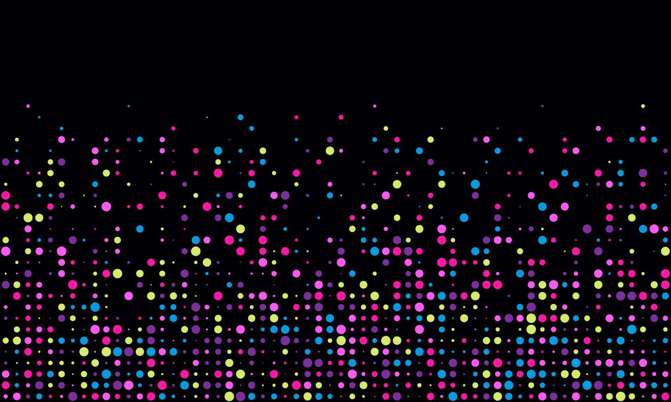 dark bg with colorful dots