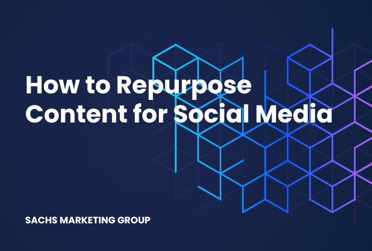 abstract graphic with text "How to Repurpose Content for Social Media"