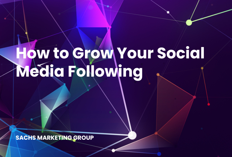 abstract bg with text "how to grow your social media following"